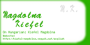 magdolna kiefel business card